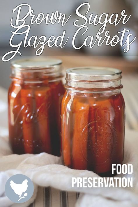 Brown Sugar Glazed Carrots - Home Food Preservation (With Cooking Video) Canning Glazed Carrots Recipe, Water Bath Carrot Canning, Canning Carrots Pressure Cooker, Water Bath Canning Recipes Carrots, Canning Candied Carrots, Canning Glazed Carrots, Food Canning Ideas, How To Store Canned Goods, Carrot Preservation