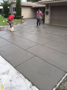 How To Build Concrete Decorative Finishing Idea - Engineering Discoveries Stamped Concrete Driveway, Concrete Backyard, Modern Driveway, Custom Driveway, Concrete Path, Decoration Beton, Concrete Patio Designs, Concrete Walkway, Concrete Patios