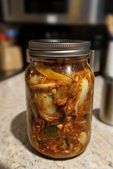 A traditional fermented kimchi recipe using napa cabbage for a delicious, probiotic-packed side dish. #Kimchi #FermentedFoods #HealthyGut Fermented Kimchi, Kimchi Recipe, Napa Cabbage, Fermented Foods, Kimchi, Recipe Using, Side Dish, Korean Cuisine