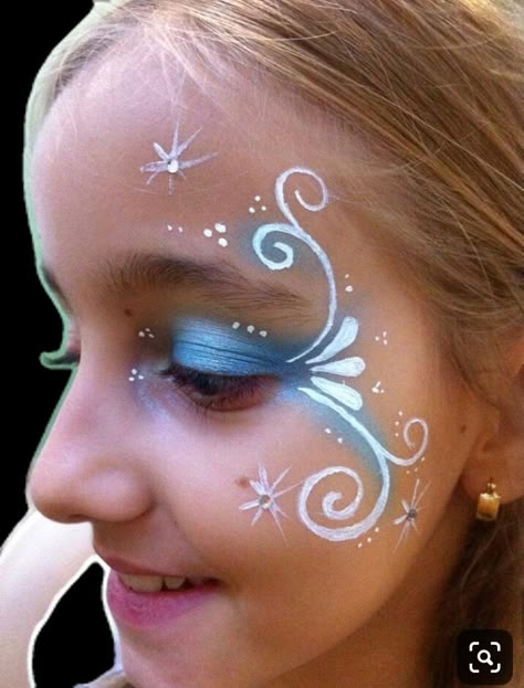 Kids Face Painting Easy, Disney Face Painting, Frozen Face Paint, Easy Face Painting Designs, Princess Face Painting, Fairy Face Paint, Festival Face Paint, Christmas Face Painting, Girl Face Painting