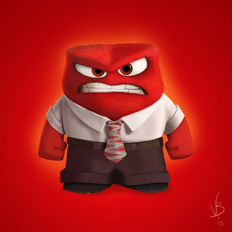 Anger from Inside Out Movie painting by me Inside Out Profile Picture, Inside Out Characters Pfp, Anger Inside Out Aesthetic, Anger Pfp Inside Out, Anger Inside Out Icon, Anger Inside Out Profile Pic, Anger Inside Out Wallpaper, Angry Inside Out, Inside Out 2 Characters New