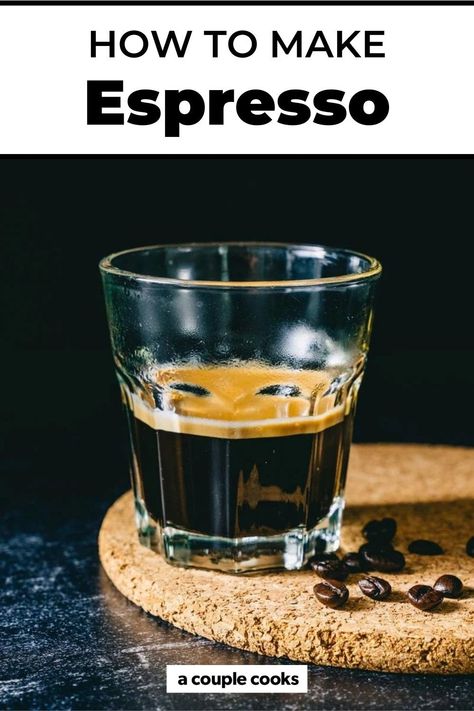 Espresso Coffee Recipes, Make Espresso At Home, Barista Recipes, Coffee Recipes Hot, Breville Espresso, Ways To Make Coffee, Cafe Barista, A Couple Cooks, Espresso Recipes