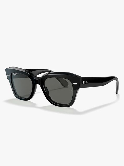 Ray-Ban State Street Sunglasses Ray Ban Sunglasses Women 2020, Ray Ban State Street Women, State Street Rayban, Ray Ban State Street, Sunglasses Ray Ban, Ray Bands, Moto Jacket Outfit, Ray Ban Sunglasses Women, State Street