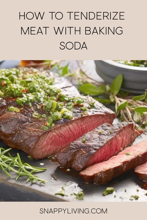 Tenderize Meat With Baking Soda, Meat Tenderizer Recipe, Grass Fed Steak, Soda Recipe, Beef Stew Meat, Frugal Meals, Cooking Meat, Meat Dishes, Meat Recipes