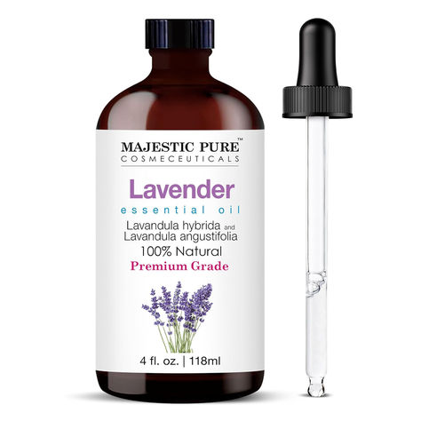 MAJESTIC PURE Lavender Oil; blend of two (2) pure lavender oil; Lavandula angustifolia from Bulgaria and Lavandula hybrida from France; steam distilled; Therapeutic grade; Packaged in USA Aroma: Best sampled on a test strip or tissue to allow the aroma to breathe, evolve and open up; top note with a strong aroma, it has a rich floral scent that is somewhat fruitier, mellower and less camphoraceous; Lavender oil is known to be helpful in soothing the mind and body when used in aromatherapy Tired Eyes Remedy, Selling Products On Amazon, Lavender Benefits, Top Selling Products, Aromatherapy Massage, Aromatic Plant, Carrier Oil, Lavandula Angustifolia, Latest Gadgets