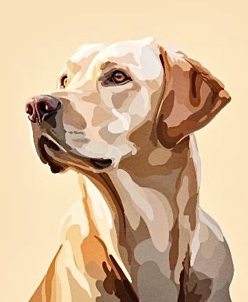 Golden Lab Painting, Dog Art Labrador, Yellow Lab Painting Acrylic, How To Paint A Labrador, Labrador Retriever Drawing Simple, Golden Labrador Drawing, How To Draw A Labrador Step By Step, Labrador Painting Easy, Labrador Art Dog Paintings