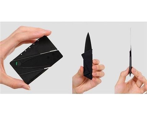 Click picture to enlarge Credit Card Knife, Credit Card Tool, Free Credit Card, Fun Organization, Useful Gadgets, Visa Gift Card, Survival Life, Kitchen Drawer, Cool Knives