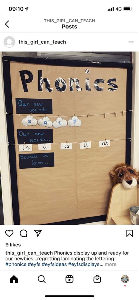 Literacy Display Year 1, Phonics Display Board Eyfs, Interactive Phonics Display, Phonics Working Wall, Eyfs Writing Display, Literacy Working Wall Eyfs, Year 1 Phonics Display, Continuous Provision Nursery, Word Of The Week Display