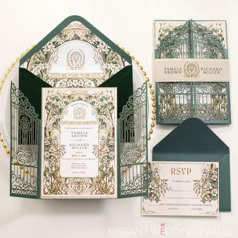 16 Spring Wedding Invitation Ideas - LADY WEDDINGS Layered Wedding Invitations, Velvet Wedding Invitations, Ivory Wedding Invitations, Inexpensive Wedding Invitations, Glitter Champagne, Spring Wedding Invitations, Affordable Wedding Invitations, Pocket Wedding Invitations, Foil Wedding Invitations