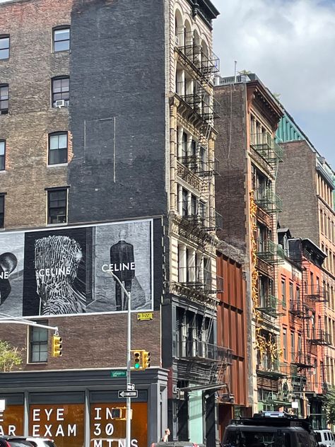 A photo of  brick buildings on a nyc street Soho Nyc Aesthetic, Nyc Grunge, City Grunge, Aesthetic Architecture, Nyc Aesthetic, Indie Sleaze, Soho Nyc, Aesthetic Grunge, Grunge Aesthetic