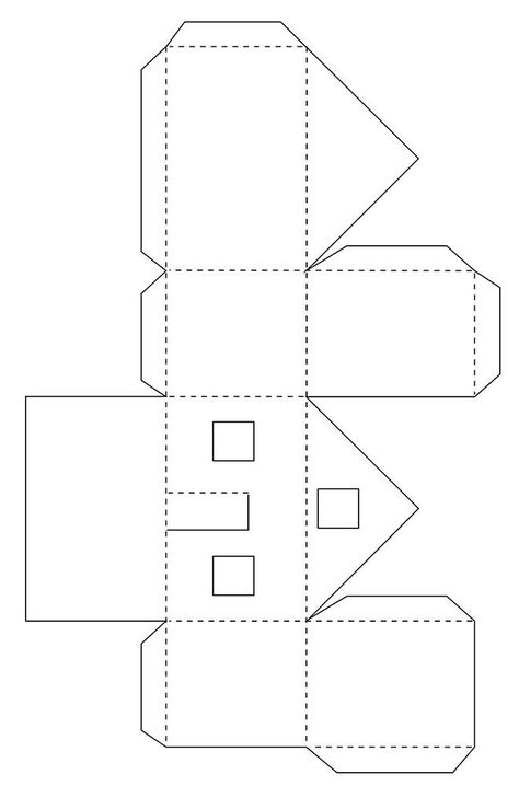 Paper House Template, Paper Carving, House Template, Free To Use Images, Glitter Houses, Paper House, Cardboard House, Putz Houses, Paper Houses