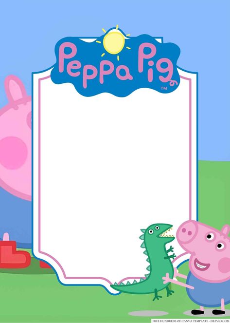 Awesome 14+ George Pig Canva Birthday Invitation Templates George Pig is one of the most popular characters from the hit children's show Peppa Pig, and he's a favorite among young children everywhere. So, if your little one is a fan, why not throw them a Geor... George Pig Wallpaper, Peppa Pig Invitation Template Free, Peppa Pig Pinata, George Pig Birthday Party, Peppa Pig Printables, Peppa Pig Stickers, George Pig Birthday, Peppa Pig Invitations, Peppa Pig Birthday Invitations