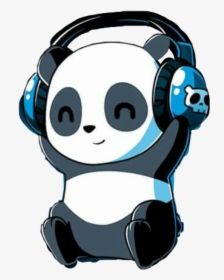 Panda With Headphones, Monkey With Headphones, Headphones Tattoo, Headphones Drawing, Happy Panda, Animals Jokes, Headphones Music, Cartoon Monkey, Electronics Mini Projects