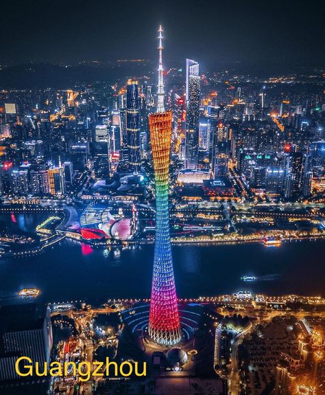 Canton Tower, Shanghai Tower, Hawaii Wall Art, China City, Visit China, City Layout, Tokyo Skytree, Medieval Houses, Guangzhou China