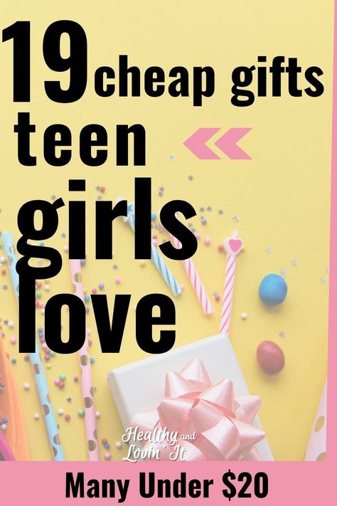 Here are some cheap Christmas or birthday gift ideas for a teenage girl! Many of these top gifts are under $10. Whether your girl is turning 13 or 18, there is something here she will love! These are cool enough and unique enough to please a teenager, but they are also very inexpensive. I have already bought #2 for my daughter and #9 for myself!! #HealthyandLovinIt #giftsforteens #cheapgiftsideas What To Buy With Birthday Money, Birthday Gifts For 17th Birthday Girl, Sweet 16 Birthday Gifts For Girls Ideas, 13th Birthday Gift Basket Ideas, 13 Gifts For 13th Birthday, Birthday Gift Ideas For Myself, Birthday Gifts For Myself, Gifts For 13 Year Girl, 13 Birthday Gift Ideas