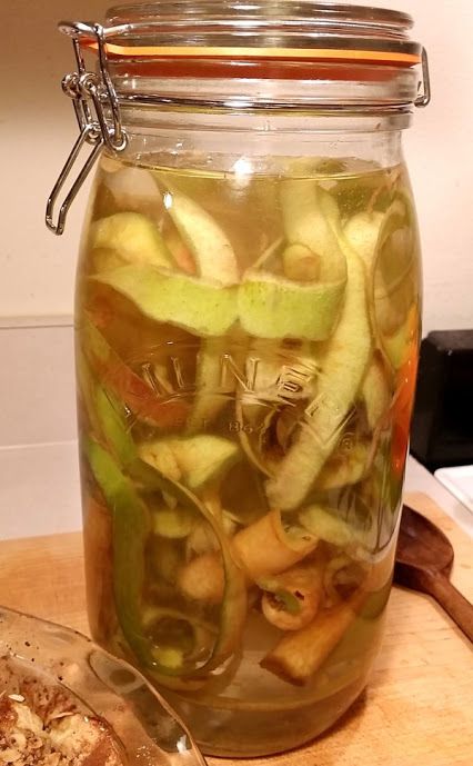 Apple scrap vinegar Zero Waste Food, Zero Waste Ideas, Apple Cider Vinegar Detox, Apple Vinegar, Astuces Diy, Zero Waste Kitchen, Zero Waste Lifestyle, Zero Waste Living, Homemade Apple