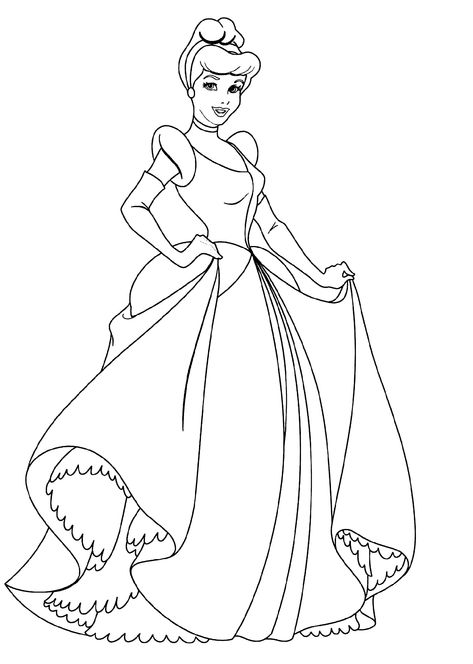 Princess Cinderella Coloring Pages for Coloring Class | K5 Worksheets Cinderella Outline Drawing, Cinderella Worksheets, Colouring Sheets Princess, Coloring Pages Cinderella, Cinderella Printables, The Swan Princess Coloring Pages, Cinderella Drawing, Princess Coloring Sheets, Cinderella Coloring Pages