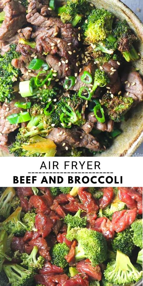 Air Fryer Meat And Vegetables, Beef And Broccoli Air Fryer Recipe, Air Fryer Ginger Beef Recipe, Air Fryer Beef Stir Fry, Airfryer Beef Recipes, Air Fryer Beef And Vegetables, Air Fryer Full Meals, Air Fryer Ginger Beef, Low Histamine Air Fryer Recipes