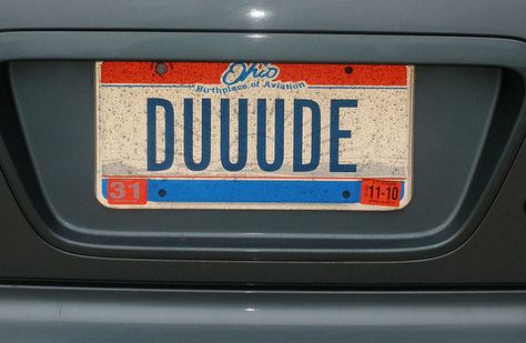 Your vehicle… You seem to have misplaced it. | What Your Vanity Plate Actually Says About You Funny License Plates, Vanity Plate, Bojack Horseman, Final Fantasy Xv, The Oc, Great Power, High School Musical, The Marauders, Peter Parker