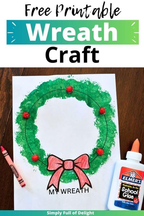 Looking for Christmas Craft Ideas for Kids? Here's an easy Christmas Wreath Craft for Kids that's super simple with the free template. This cute wreath craft is perfect for preschool, toddlers, and kindergarten. Get the wreath craft for kids free printable now. Christmas Wreath Crafts For Kids, Wreath Crafts For Kids, Christmas Wreath Crafts, Easy Diy Christmas Wreath, Christmas Craft Ideas For Kids, Christmas Wreath Craft, Craft For Preschoolers, Diy Christmas Wreath, Easy Christmas Wreaths