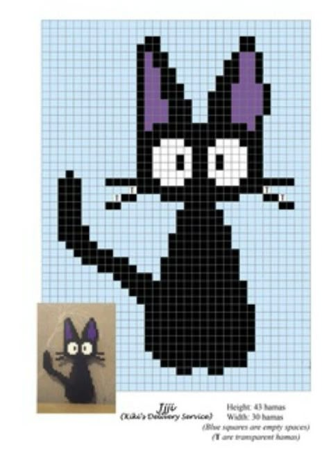 Kiki's Delivery Service 8 Bit Cross Stitch, Cat Diy Crafts, Art Perle, Hama Beads Design, Perler Beads Ideas, Motifs Perler, Pixel Crochet, Hama Beads Patterns, Pola Kristik