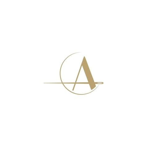 Logo Couture Inspiration, A A Logo, A A Logo Design, Embroidery Logo Design Ideas, Needle And Thread Logo, A Logo Design Letter, Needle Logo Design, A Typography Logo, Logo Tailor