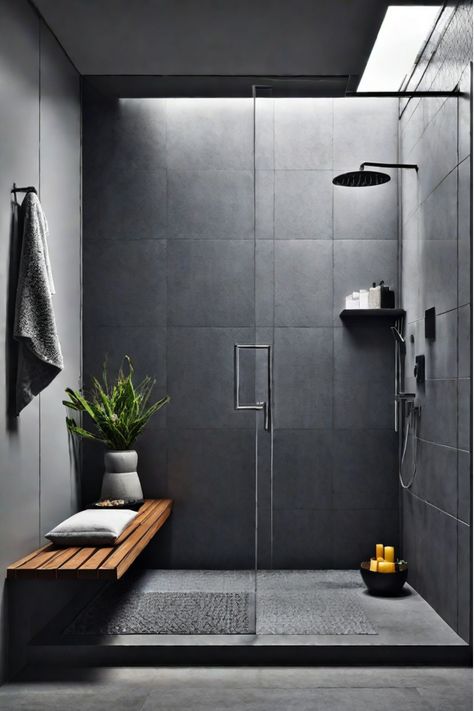 Discover innovative bathroom designs that maximize space and elevate style beyond the classic white subway tile. This pin unveils a treasure trove of space-saving shower ideas for cramped bathrooms, inspiring you to transform your small space into a chic and functional oasis. Get ready to explore modern bathroom design trends that will inspire your next bathroom renovation! Small White Shower Room, 4m2 Bathroom Ideas, Small Appartment Interiors Modern, Shower Over Bath Ideas Small Spaces, Subway Tiles In Bathroom, Modern Bathroom Tub, Very Small Bathroom Design, Modern Bathroom Ideas Luxury, Small Wet Room Ideas