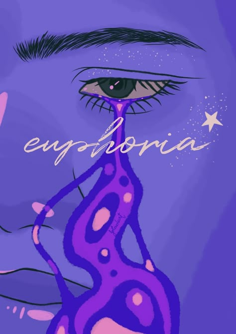 Euphoria Poster Art, Euphoria Aesthetic Drawing, Euphoria Digital Art, Euphoria Prints, Euphoria Illustration, Euphoria Fan Art, Euphoria Drawing, Euphoria Painting, Euphoria Fanart