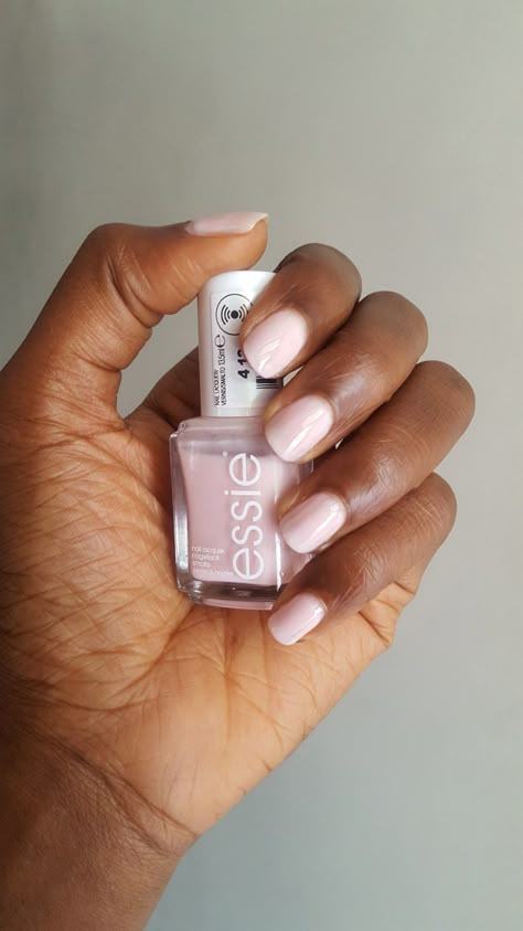 Essie nail polish- coming together Polished Nails Colors, Essie Tying The Knot, Nail Polish Brown Skin, Dusky Skin Nail Polish, Nail Polish With Black Dress, Milky Pink Nail Polish, Dark Skin Nail Polish, Wedding Hair Looks, Wedding Nail Polish