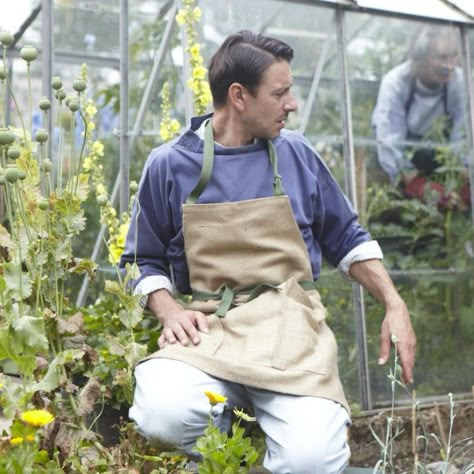 The Well-Dressed Gardener Garden Boots, Urban Farmer, Old Portraits, Natural Things, Short Apron, Fashion Forms, Gardening Apron, Gardening Outfit, Garden Photography