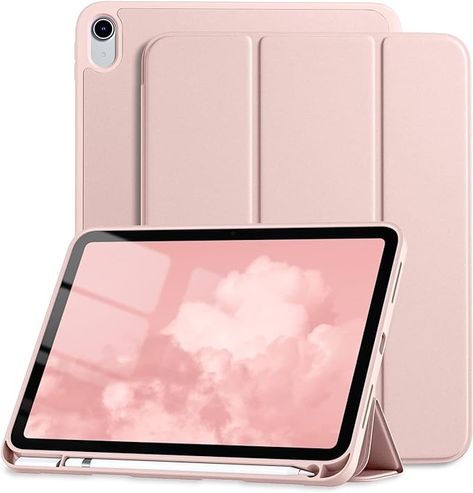 Amazon.com: Dirrelo Compatible with iPad 10th Generation Case 2022, Protective iPad Case 10th Generation with Pencil Holder, Trifold Stand Case Designed for iPad 10.9 Inch, Auto Sleep/Wake Cover, Rose Pink : Electronics Ipad Cases 10th Generation, Ipad Case 10th Generation, Pink Electronics, Gf Gifts, Pink Ipad Case, Ipad 10th Generation Case, Apple Ecosystem, Ipad 10th Generation, Ipad Stuff