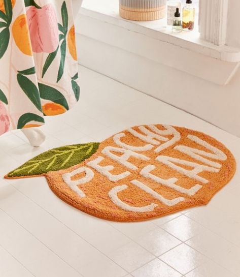 Declutter Wardrobe, Peachy Clean Bath Mat, Urban Outfitters Bathroom, Peachy Clean, Peach Bathroom, Deep Clean Bathroom, Money Saving Methods, Rug Tufting, Themed Bathroom