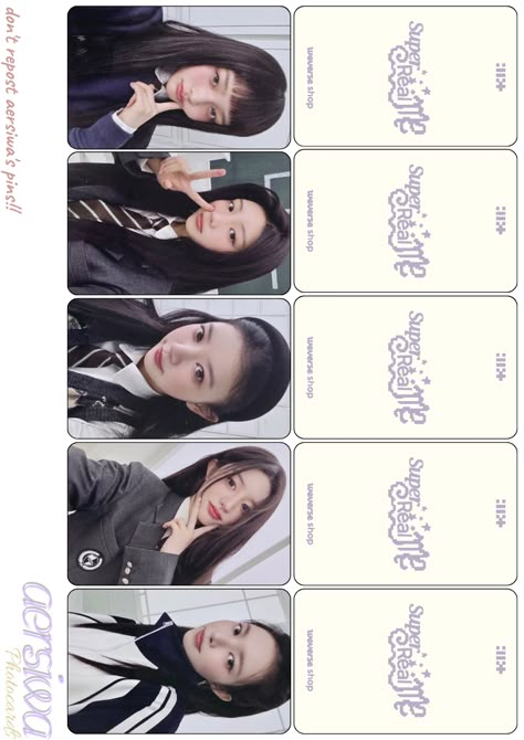 Kpop Printables Photocard, Printable Lomo Cards, Lomo Card Template, Illit Photocard Template, Itzy Photocard Back, Itzy Photocard Template, Illit Photocard, Kpop Photocards Printable, Kpop Lomo Cards