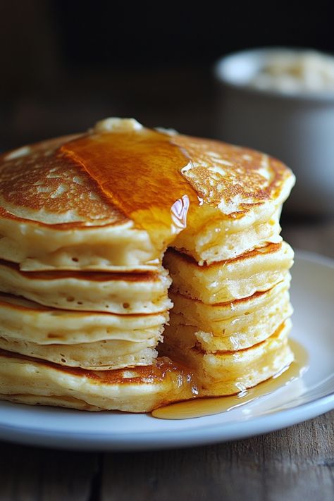 Stack of pancakes with syrup dripping down the sides on a white plate. Diy Gluten Free Pancake Mix Easy, Gf Df Pancakes, Gluten And Dairy Free Pancakes, Best Gluten Free Pancakes, Gluten Free Pancakes From Scratch, Gluten Free Flour Pancakes, Gluten Free Pancake Mix Recipe, Gf Pancake Recipe, Gluten Free Pancake Recipe