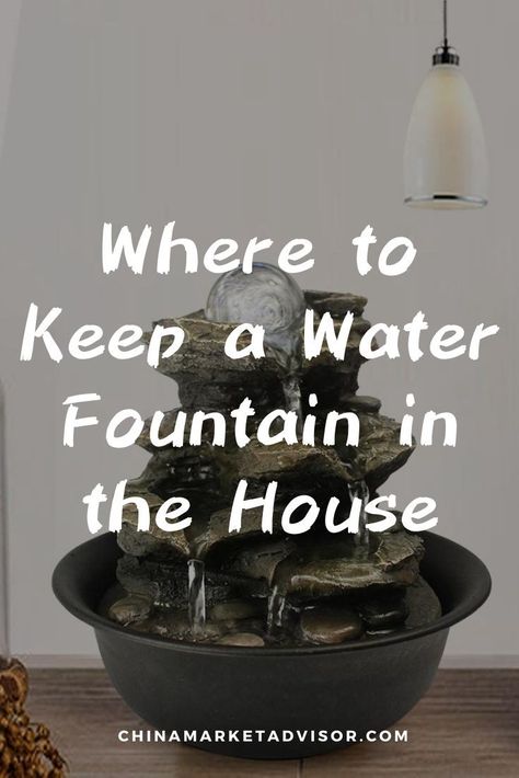 Where to Keep a Water Fountain in the House Zen Water Fountain Indoor, Feng Shui Fountain Indoor, Living Room Water Fountain, Water Fountain Indoor Decor, Water Feature Inside House, Diy Home Fountain, Indoor Water Fountains With Plants, Diy Indoor Fountain Waterfall, Buddha Water Fountain Indoor