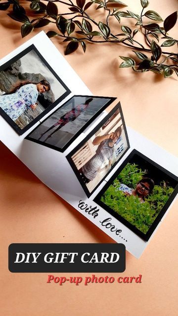 Photo Pop Up Card, Regalos Diy, Photo Cards Diy, N Heart, Fancy Fold Card Tutorials, Diy Gift Card, Diy Gifts For Him, Greeting Card Ideas, Photo Greeting Cards