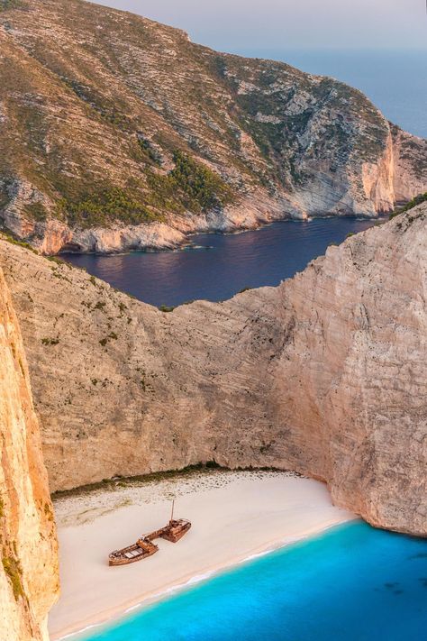 Navagio Beach in Greece - TownandCountrymag.com Navagio Beach Greece, Beach In Greece, Navagio Beach, Holbox Island, Fall Beach, Hidden Beach, Secret Beach, Island Beach, Shipwreck