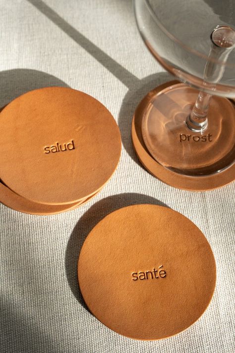 Coaster Leather, Coaster Photography, Minwax Stain Colors, Cleanser Brush, Branded Coasters, Face Exfoliator, Leather Coaster Set, Leather Coaster, Coaster Ideas