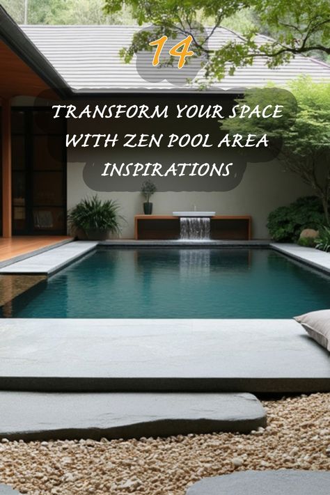 Dive into tranquility with these stunning Zen pool area inspirations! From calming water features to minimalist designs, I love how each element effortlessly blends nature with style. Enhance your outdoor space and transform it into a serene retreat where you can unwind and rejuvenate. Zen Pool, Pool Area Ideas, Contemporary Pool, Organic Modern Kitchen, Oasis Pool, Pool Water Features, Modern Farmhouse Living, Zen Design, House Backyard