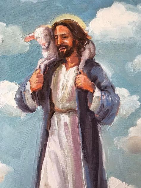 Jesus With Lamb, Christian Art Print, The Lost Sheep, Jesus Drawings, In His Arms, Jesus Artwork, Pictures Of Christ, Jesus Christ Artwork, Good Shepherd