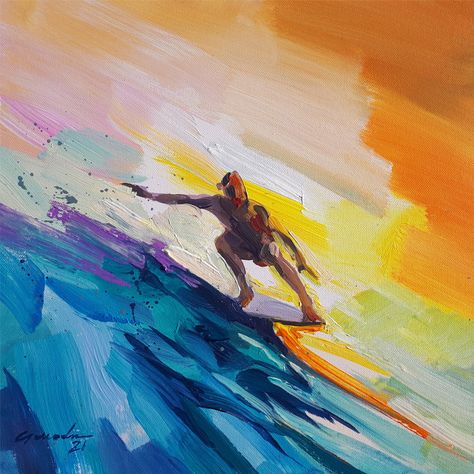 Acrylic Surf Painting, Surfer Art Paintings, Abstract Surfer Painting, Abstract Surf Art, Surfing Drawing, Surfing Artwork, Surfing Painting, Surf Art Painting, Surfer Painting