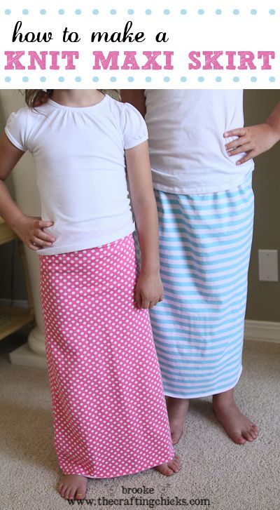 Girls jersey knit cotton Maxi Skirt Tutorial with fold-over waist band. You could probably copy this to make a woman's skirt (with different measurements, of course). Making Skirt, Girls Maxi Skirt, Maxi Skirt Tutorial, Maxi Skirt Pattern, Diy Skirts, Sew Ideas, Skirt Diy, Skirt Tutorial, Girls Skirt