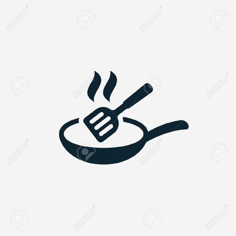 Finger Food Logo, Pan Logo, Deep Frier, Chinese Food Restaurant, Food Web Design, Cooking Logo, Graphic Artist Designer, Food Logo Ideas, Kitchen Logo