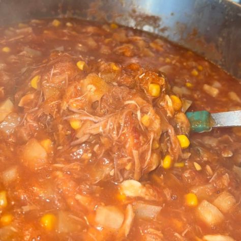 How To Make Southern Brunswick Stew - Homemade Brunswick Stew Recipe, Southern Brunswick Stew, Camp Stew Recipe, Recipe For Brunswick Stew, Best Brunswick Stew Recipe, Brunswick Stew Recipe, Stew Recipes Crockpot, Brunswick Stew, Boiled Chicken