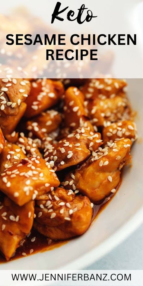 Low Carb Asian Chicken Recipes, Sesame Chicken Not Fried, Thm Chinese Recipes, Easy Keto Chicken Thigh Recipes, Low Sodium Asian Chicken, Low Carb Chinese Food Recipes, Keto Chicken Chinese Recipes, Keto Sesame Chicken Recipe, Keto Hawaiian Chicken