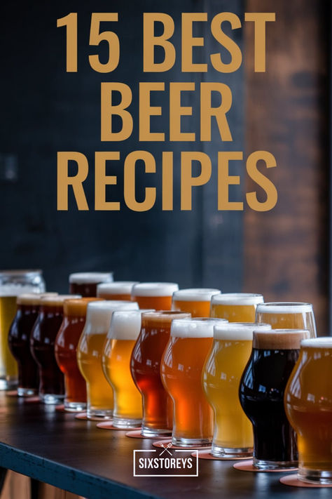 15 Best Beer Recipes Home Brew Recipes Beer, Dark Beer Recipes, Beer Recipes Homebrew, Distilling Alcohol, Craft Beer Recipes, Beer Brewing Recipes, Ale Recipe, Holiday Beer, Malt Beer