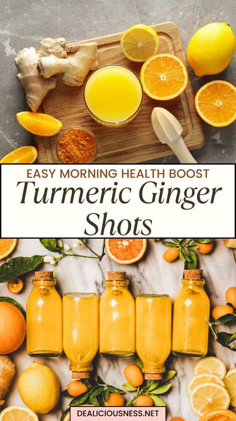 Orange Ginger Immunity Shots, Tumeric Antiinflammatory Drink, Pineapple Ginger Wellness Shots, Ginger Wellness Shots Recipe, Orange Lemon Ginger Tumeric Shots, Orange Turmeric Ginger Shots, Tumeric And Ginger For Inflammation, Morning Ginger Drink, Using Tumeric For Inflammation