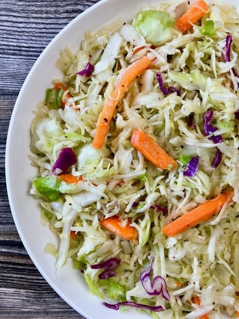 Simple Vinegar Coleslaw Coleslaw Vinegar, Cole Slaw Recipe No Mayo, Coleslaw Recipe Vinegar, Vinegar Slaw Recipe, Coleslaw With Vinegar Dressing, Vinegar Coleslaw Recipe, Vinegar Slaw, Traditional Coleslaw Recipe, Vinegar Coleslaw