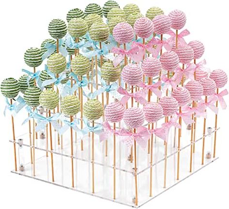 Bread Display Bakery, Acrylic Food Display, Cake Pop Display, Food Display Ideas, Lollipop Stand, Cake Pop Holder, Cupcake Displays, Lollipop Display, Food Display Stands