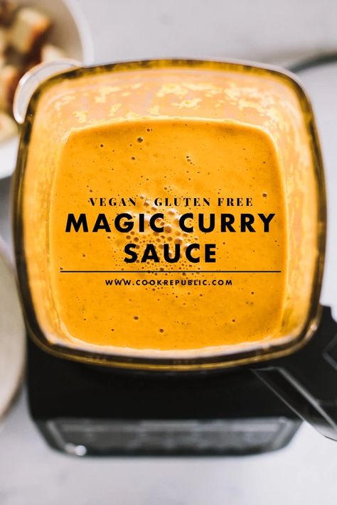 Vegan Magic Curry Sauce - Cook Republic #vegancurry #currysauce #vegandinner #curryrecipe Vegan Curry Sauce, Easy Curry Sauce, Homemade Curry Sauce, Curry Sauce Recipe, Vegan Curry Recipes, Coconut Curry Sauce, Homemade Curry, Best Curry, Masala Sauce